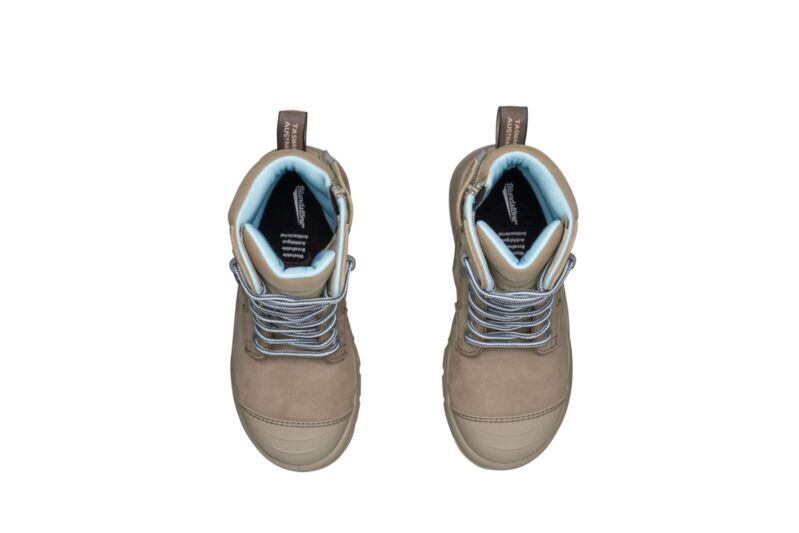 Blundstone Womens Rotoflex TPU Composite 6" Zip Lace Up Safety Boots (8863) Stone