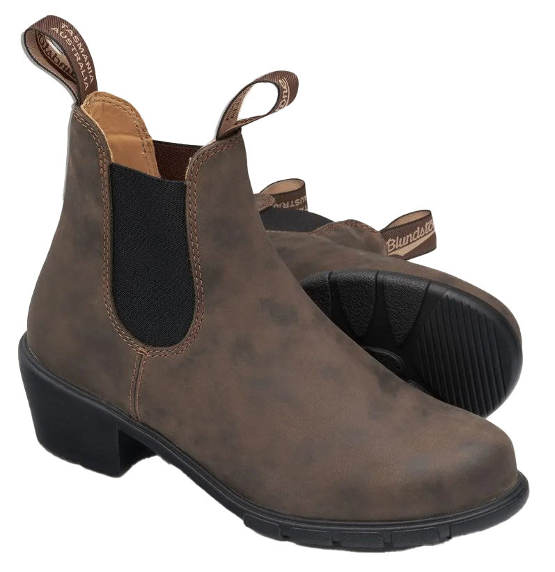 Blundstone Womens Elastic Sided Heel Boots (1677) Rustic Brown