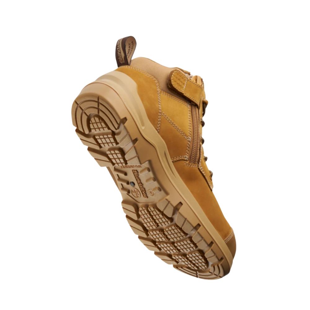 Blundstone Mens DuraFit 115mm Zip Side Safety Boots (7540) Wheat Nubuck