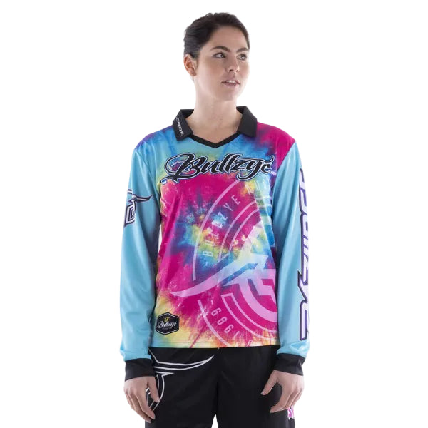 Bullzye Womens Tripped L/S Fishing Tee (B2S2501226) Aqua [SD]