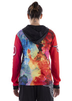 Bullzye Womens Blotch Hooded L/S Fishing Tee (B2S2501227) Red [SD]
