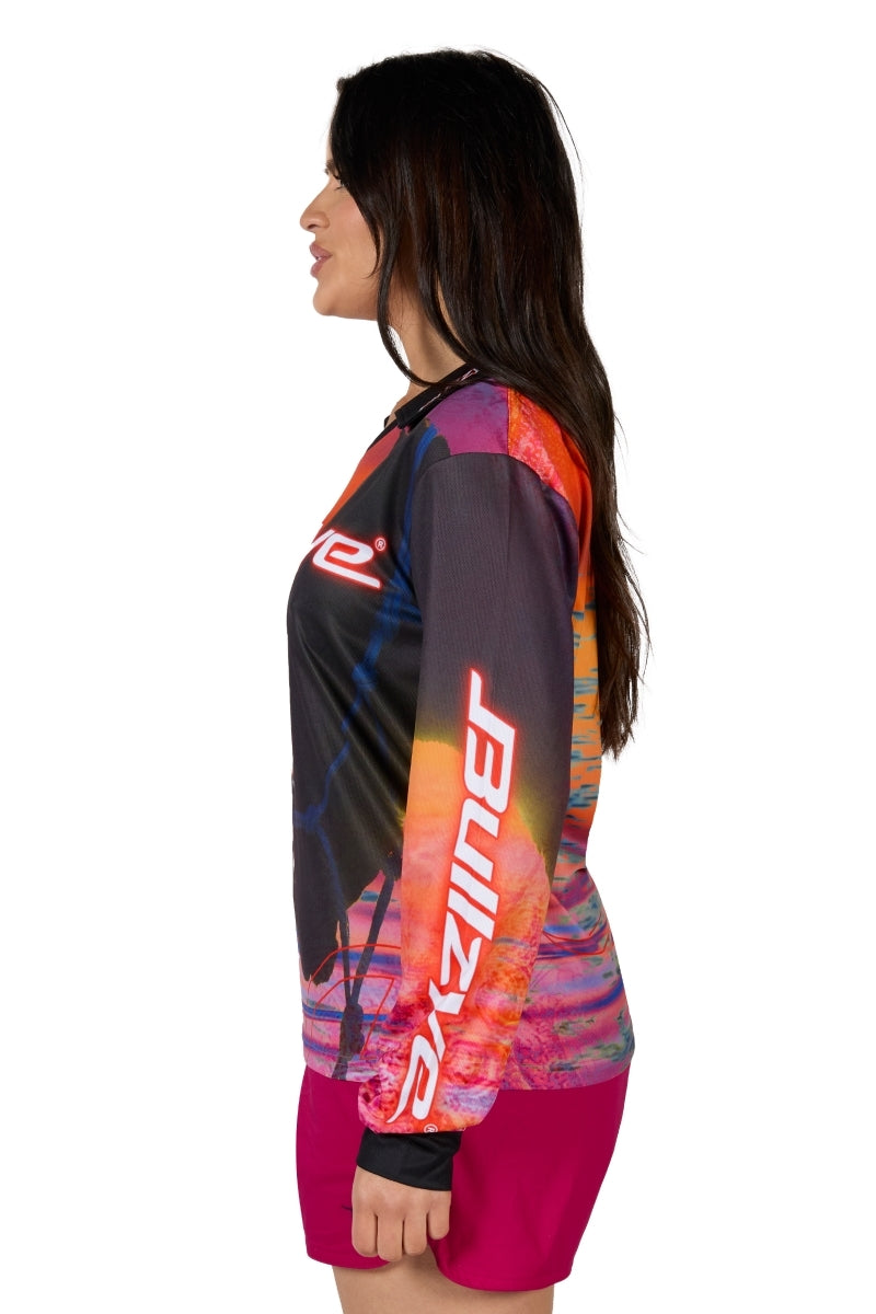 Bullzye Womens Sunset L/S Fishing Tee (B4S2501424) Pink/Orange [SD]