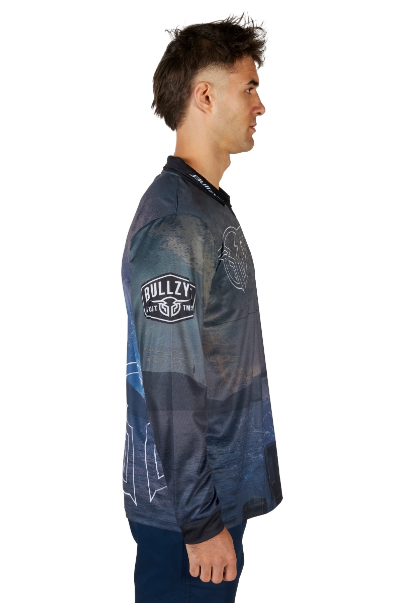 Bullzye Mens Luke L/S Fishing Tee (B4S1568393) Multi [SD]