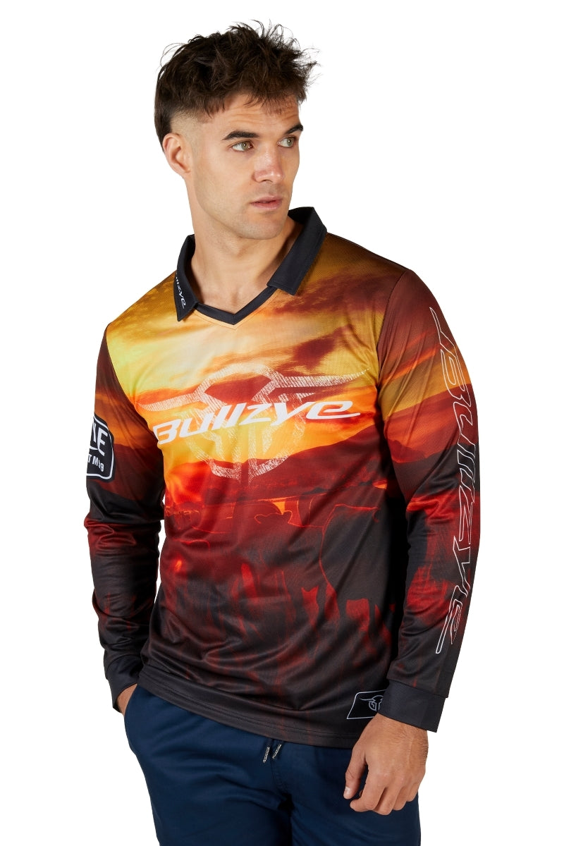Bullzye Mens Cam L/S Fishing Tee (B4S1568394) Multi [SD]