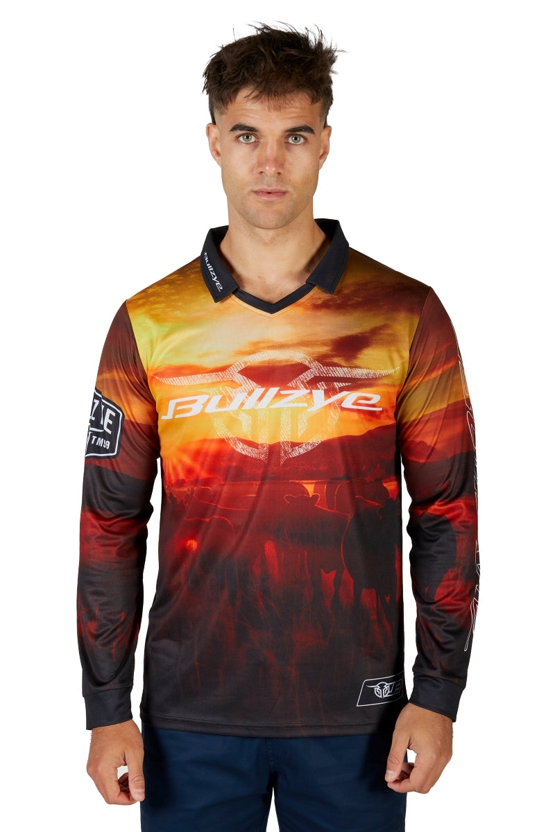 Bullzye Mens Cam L/S Fishing Tee (B4S1568394) Multi [SD]