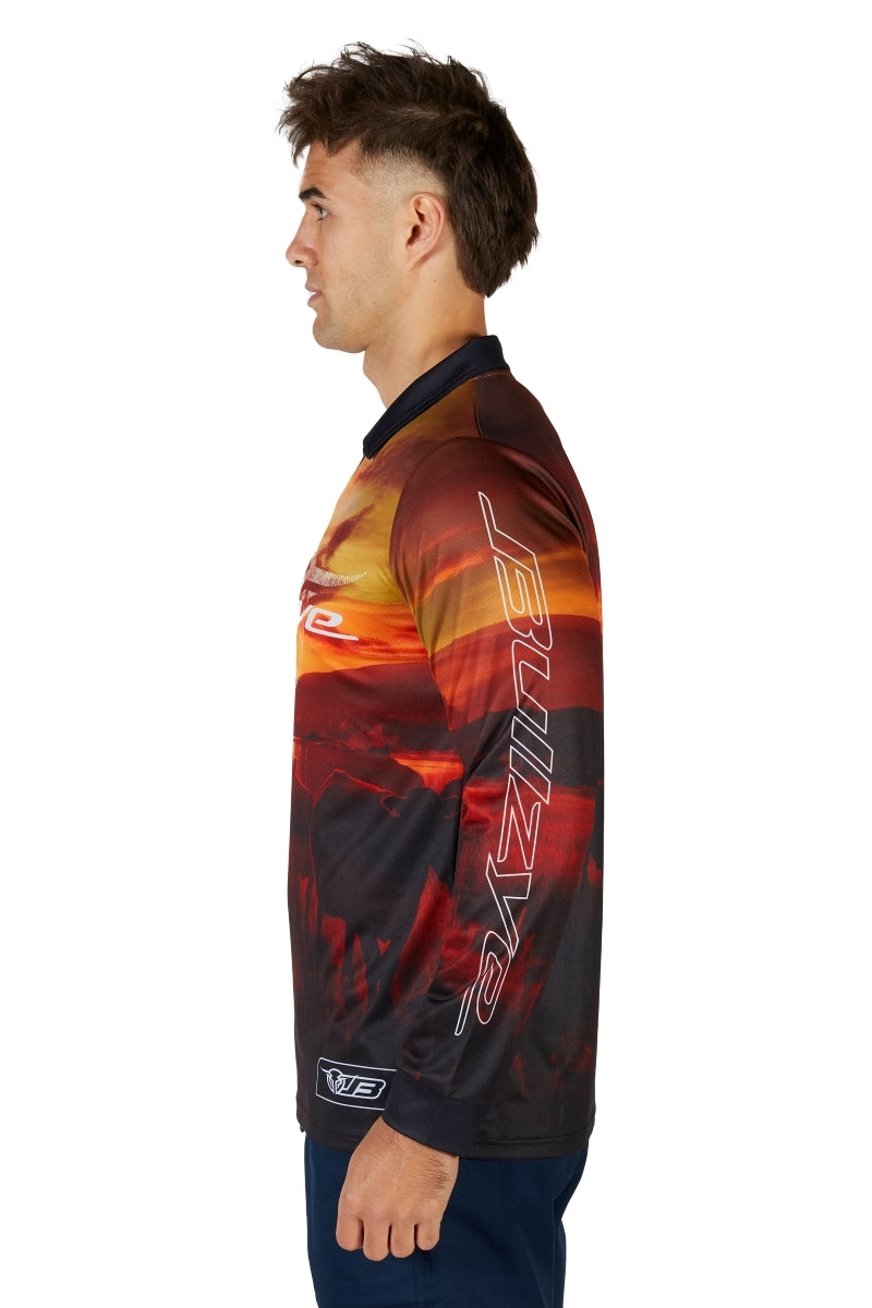Bullzye Mens Cam L/S Fishing Tee (B4S1568394) Multi [SD]