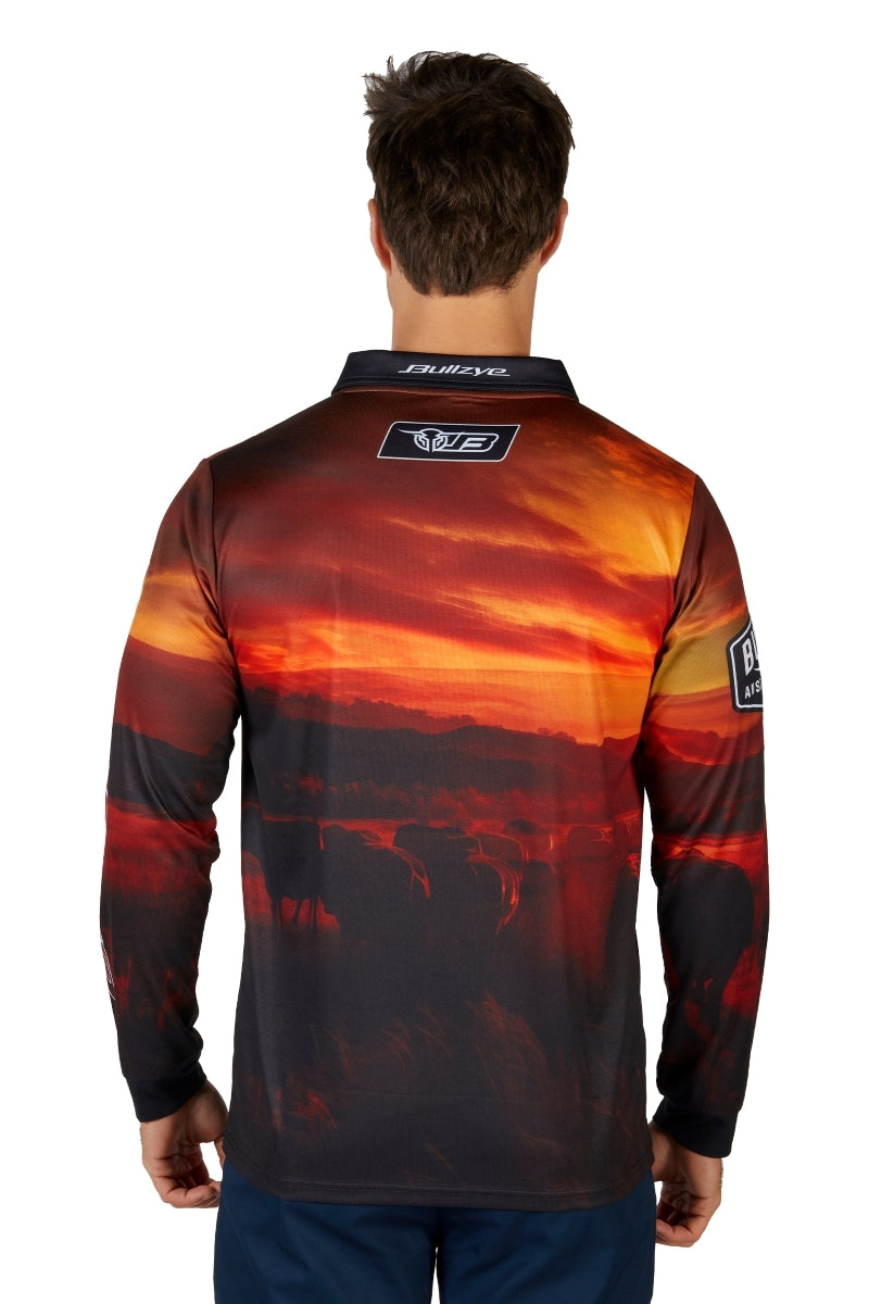 Bullzye Mens Cam L/S Fishing Tee (B4S1568394) Multi [SD]