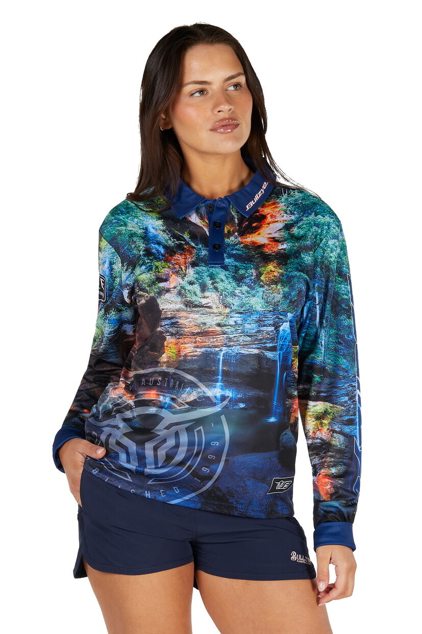 Bullzye Womens Waterfall L/S Fishing Tee (B5S2502469) Multi