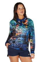 Bullzye Womens Waterfall L/S Fishing Tee (B5S2502469) Multi