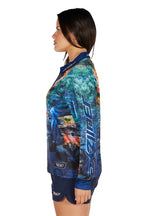Bullzye Womens Waterfall L/S Fishing Tee (B5S2502469) Multi