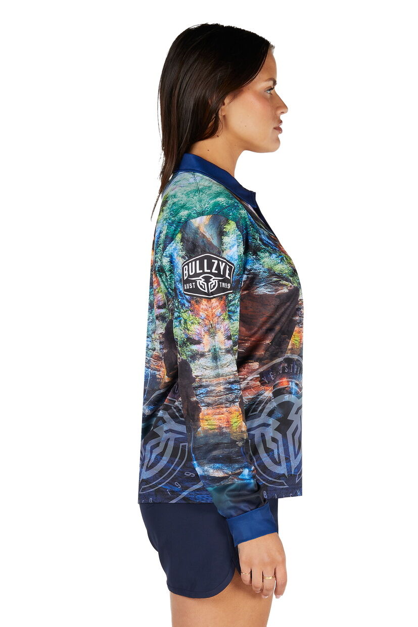 Bullzye Womens Waterfall L/S Fishing Tee (B5S2502469) Multi