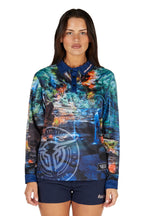 Bullzye Womens Waterfall L/S Fishing Tee (B5S2502469) Multi