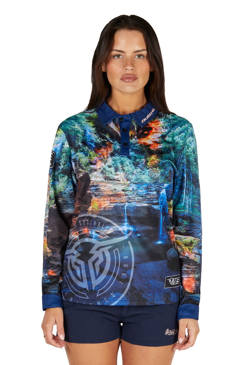 Bullzye Womens Waterfall L/S Fishing Tee (B5S2502469) Multi