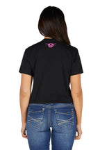 Bullzye Womens Evie Crop S/S Tee (B5S2514466) Black