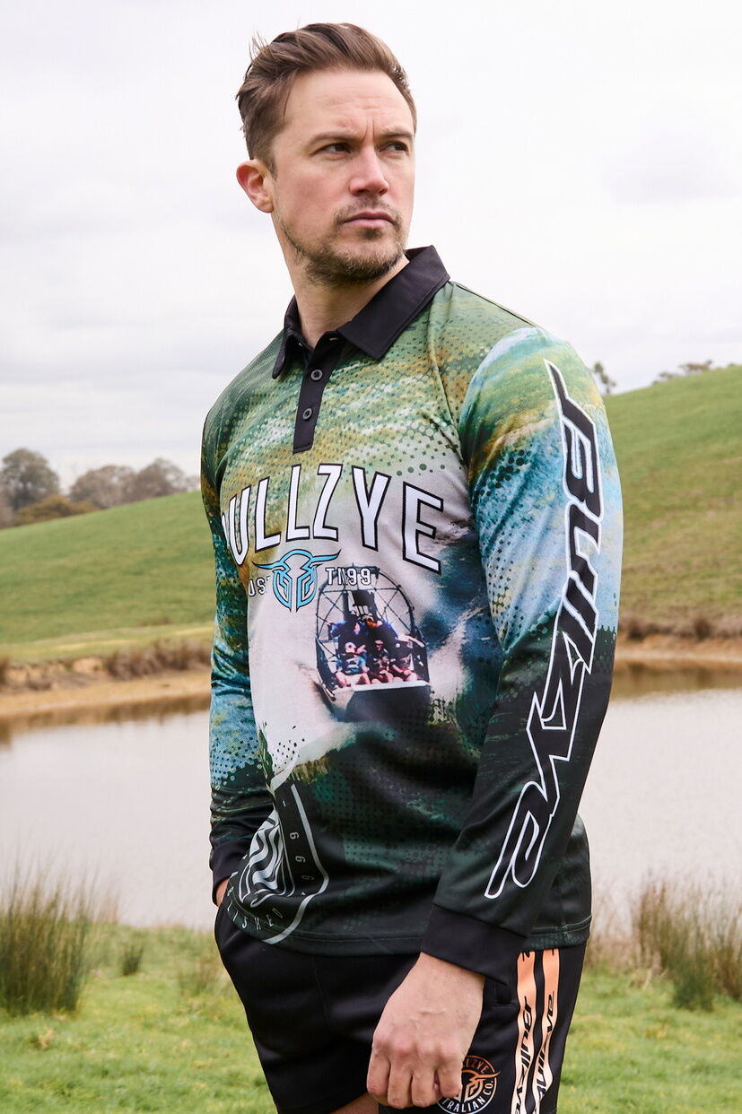 Bullzye Mens Rowdy L/S Fishing Tee (B5S1568494) Multi