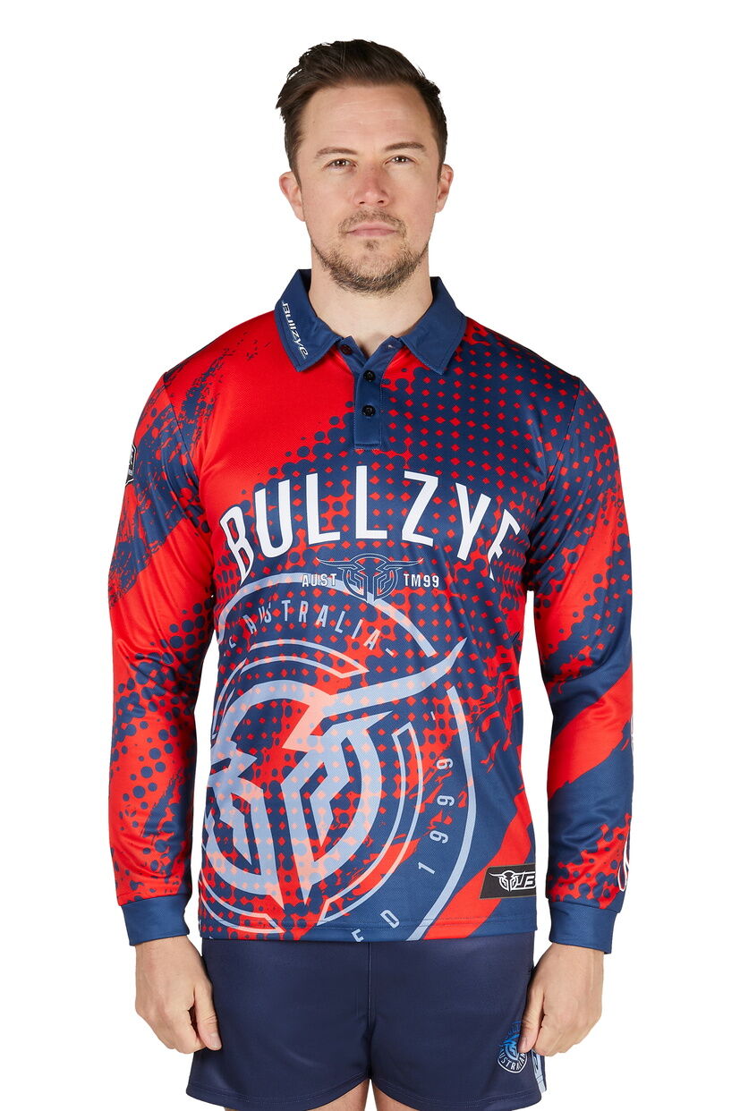 Bullzye Mens Bullzye L/S Fishing Tee (B5S1568495) Multi