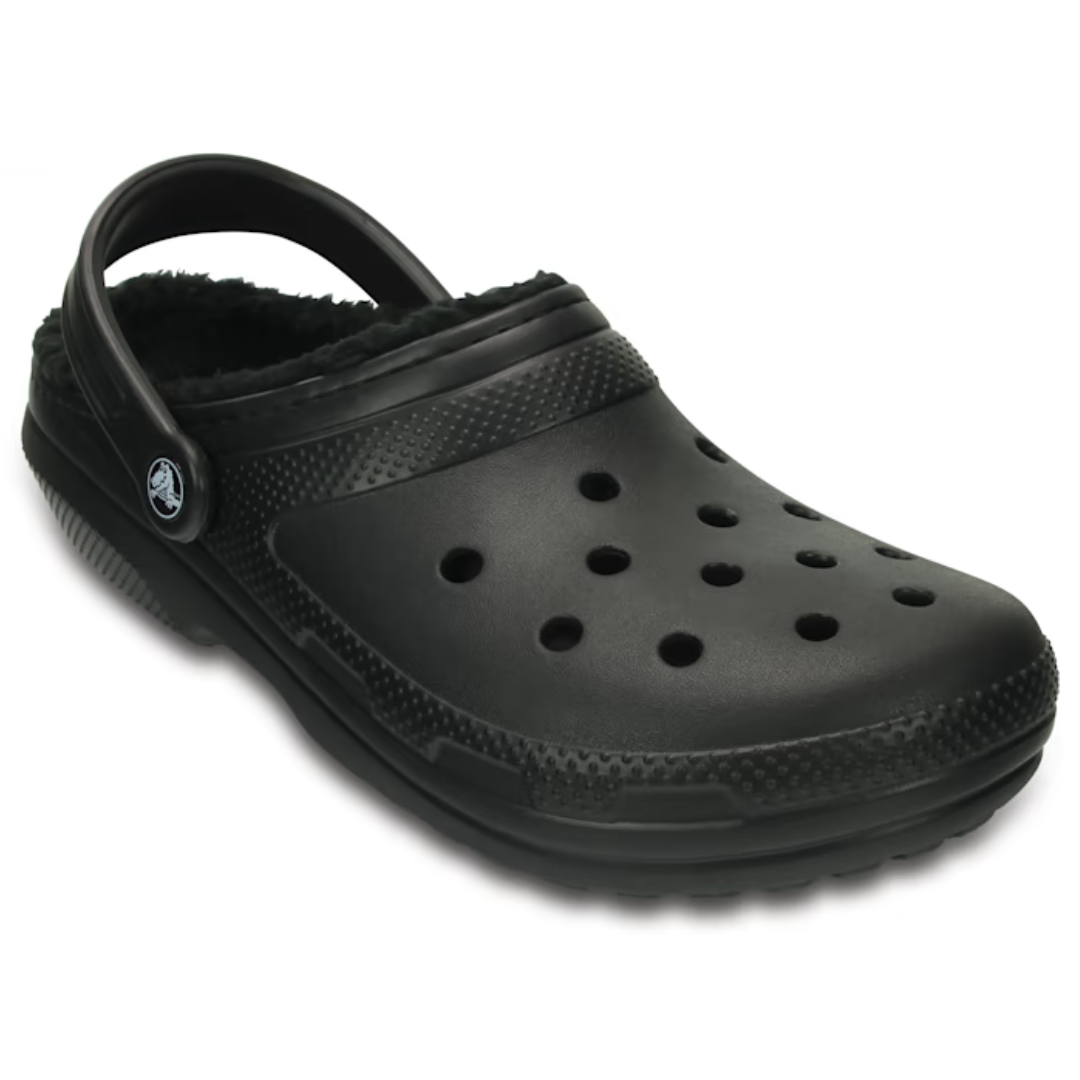 Crocs Unisex Classic Fuzz-Lined Clogs (203591-060) Black