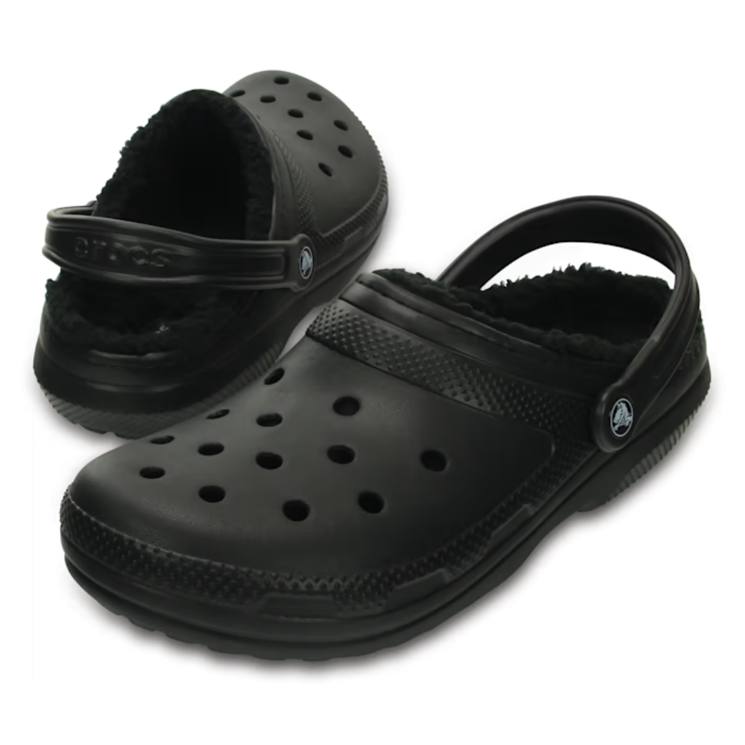 Crocs Unisex Classic Fuzz-Lined Clogs (203591-060) Black