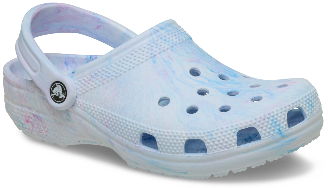 Crocs Unisex Classic Watercolur Marbled Clogs (211583-4ZD) Blue/White