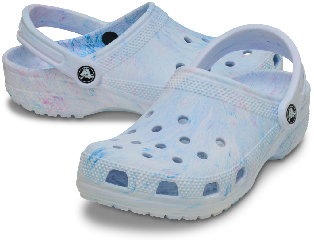 Crocs Unisex Classic Watercolur Marbled Clogs (211583-4ZD) Blue/White
