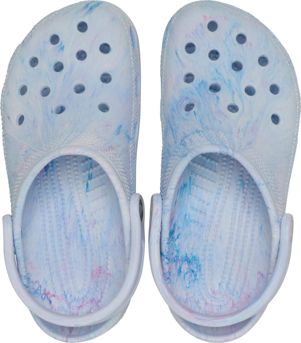 Crocs Unisex Classic Watercolur Marbled Clogs (211583-4ZD) Blue/White