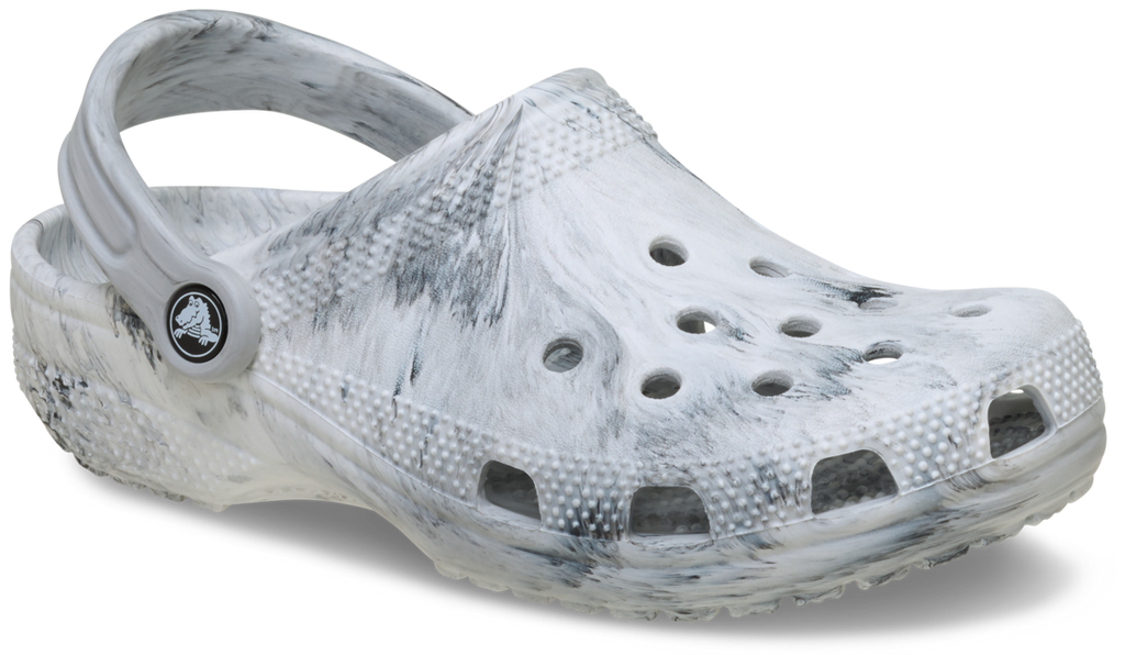 Crocs Unisex Classic Watercolur Marbled Clogs (211583-1WZ) Grey/White