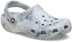 Crocs Unisex Classic Watercolur Marbled Clogs (211583-1WZ) Grey/White