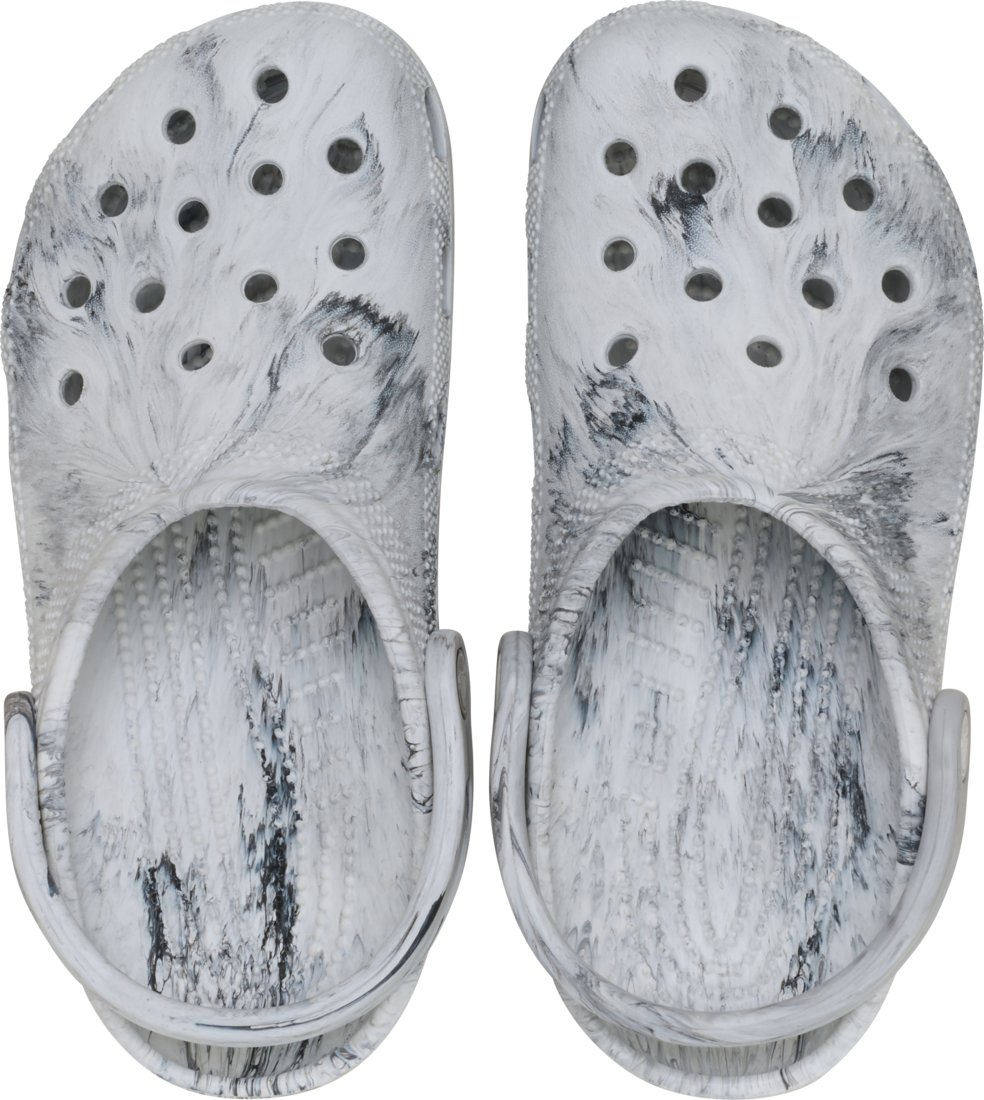 Crocs Unisex Classic Watercolur Marbled Clogs (211583-1WZ) Grey/White