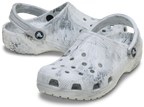 Crocs Unisex Classic Watercolur Marbled Clogs (211583-1WZ) Grey/White