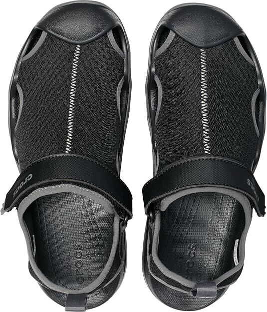 Crocs Mens Swiftwater Mesh Desk Sandals (205289-001) Black