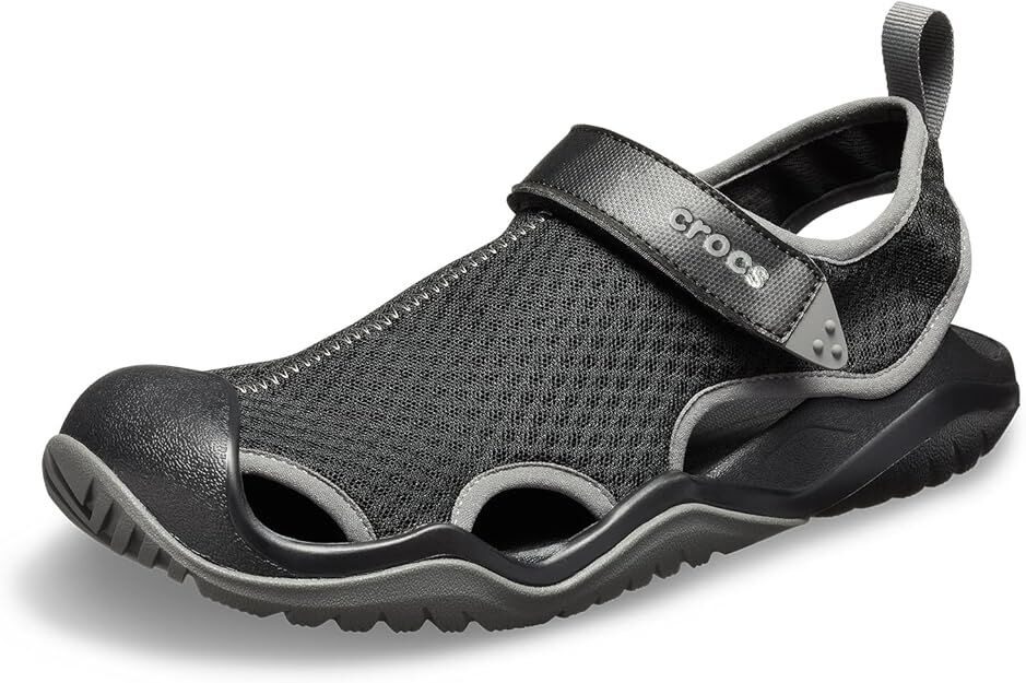 Crocs Mens Swiftwater Mesh Desk Sandals (205289-001) Black