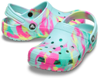 Crocs Toddlers Classic Marbled Clogs (206838-4PE) Aquamarine/Multi