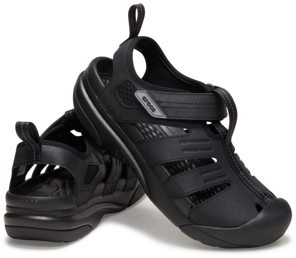 Crocs Mens Yukon Fisherman Sandals (209875-001) Black