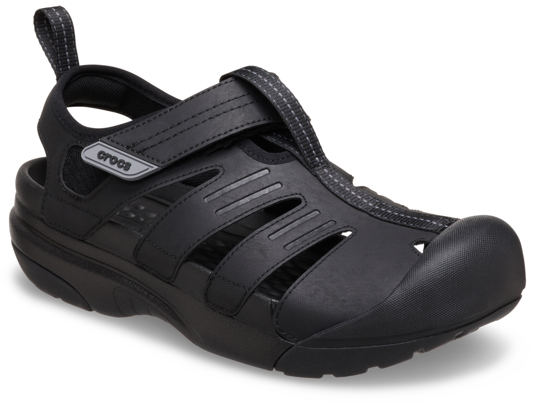 Crocs Mens Yukon Fisherman Sandals (209875-001) Black