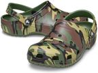 Crocs Unisex Classic Camouflage Clogs (211936-3TC) Army Green/Multi