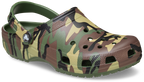 Crocs Unisex Classic Camouflage Clogs (211936-3TC) Army Green/Multi