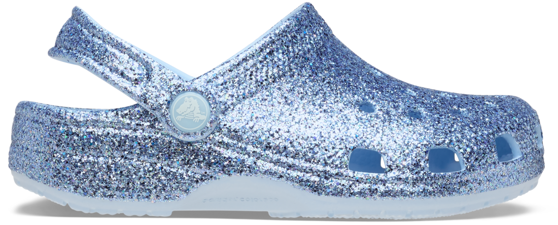 Crocs Childrens Classic Chunky Glitter Clogs (211939-4WK) Blue Frost