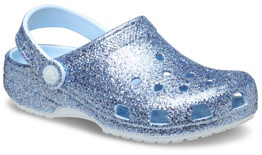 Crocs Toddlers Classic Chunky Glitter Clogs (211940-4WK) Blue Frost