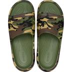 Crocs Unisex Classic Camouflage Slides v2 (211857-3TC) Army Green/Multi