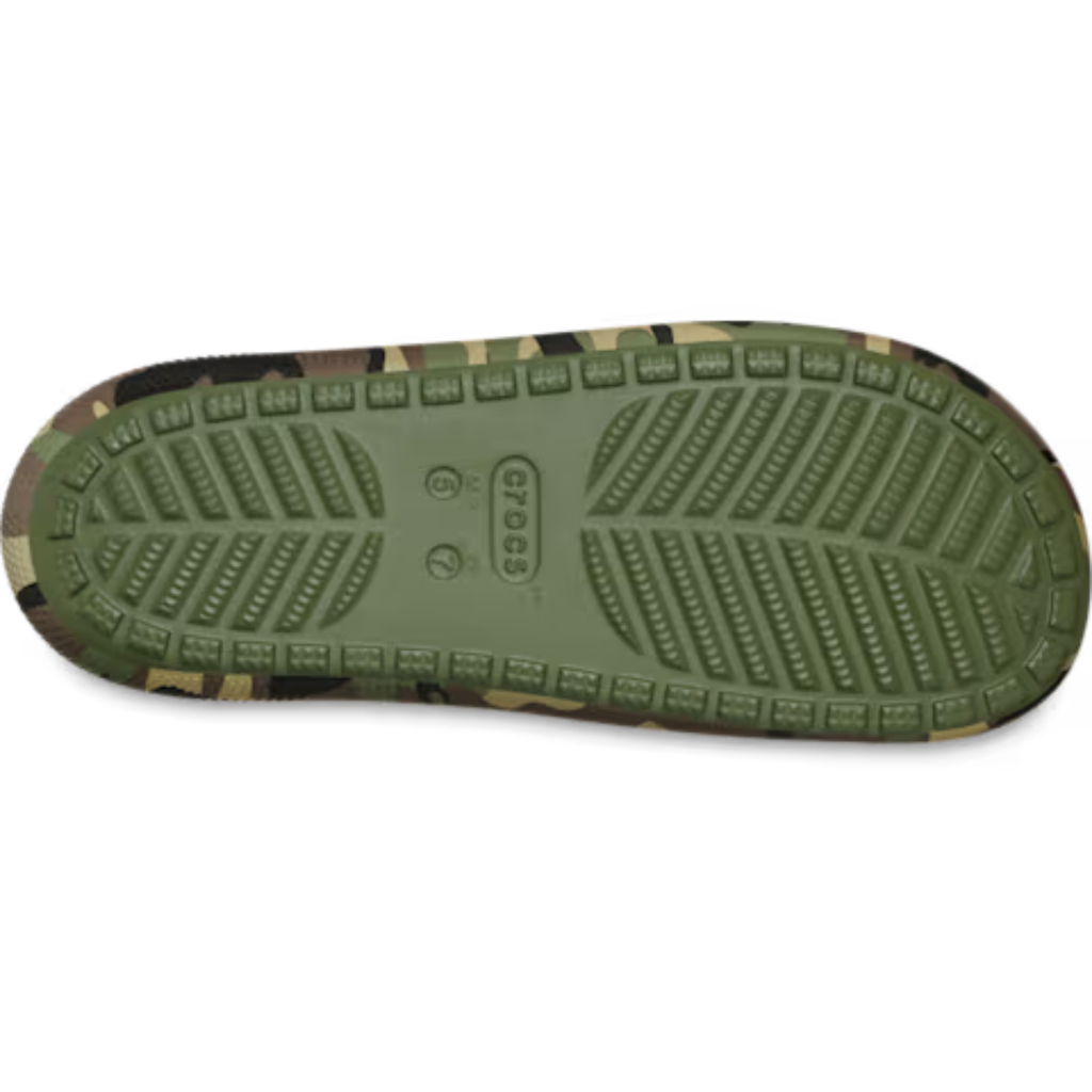 Crocs Unisex Classic Camouflage Slides v2 (211857-3TC) Army Green/Multi
