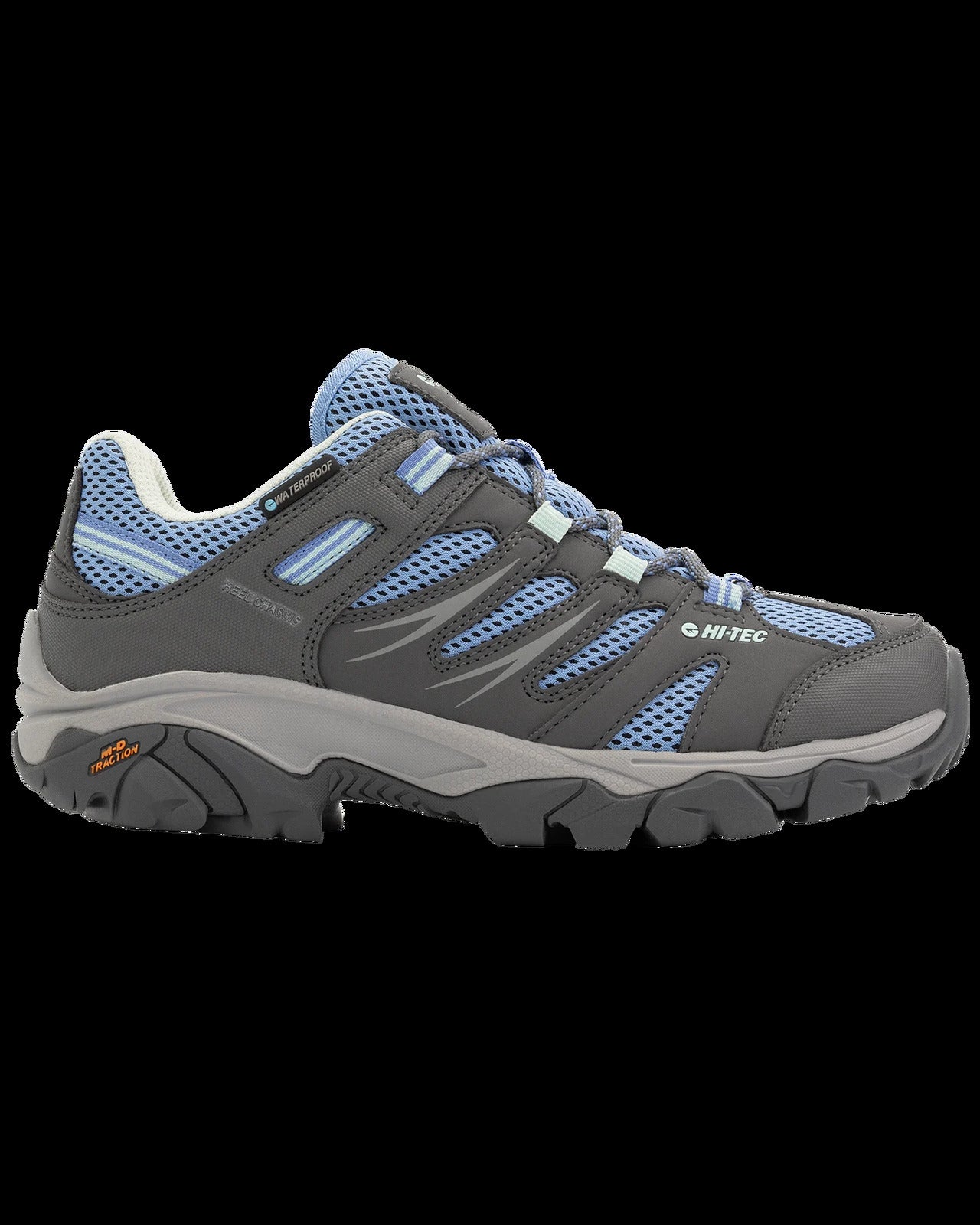 Hi-Tec Womens Tarantula Low WP Hiking Shoes (HOWTA300) Grey/Charcoal/Cornflower [SD]