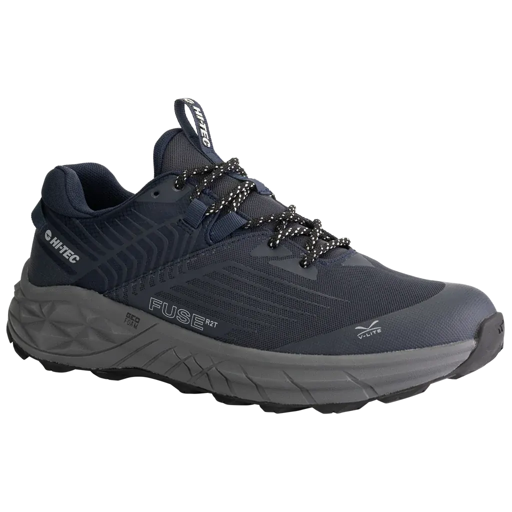 Hi-Tec Mens Geo Fuse Low WP Hiking Shoes (HOMGF3) Navy/Grey