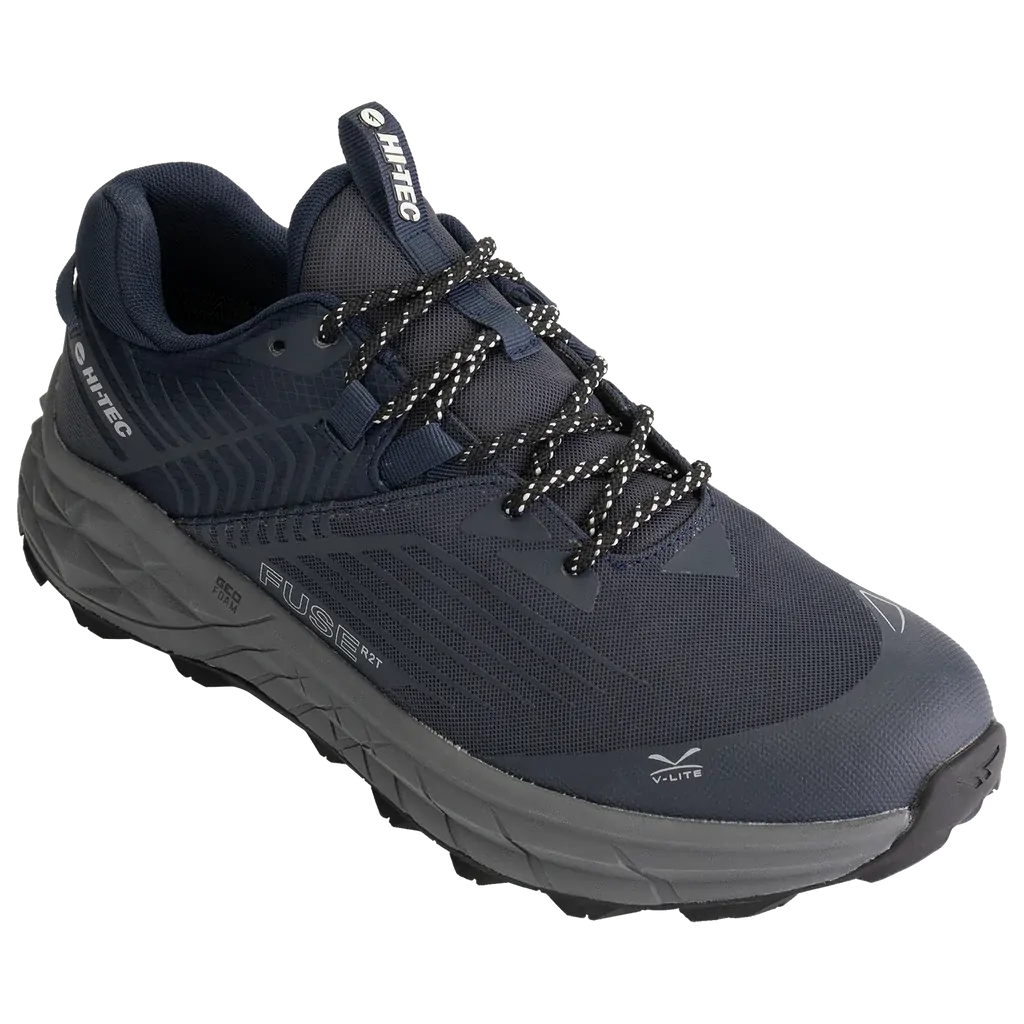 Hi-Tec Mens Geo Fuse Low WP Hiking Shoes (HOMGF3) Navy/Grey