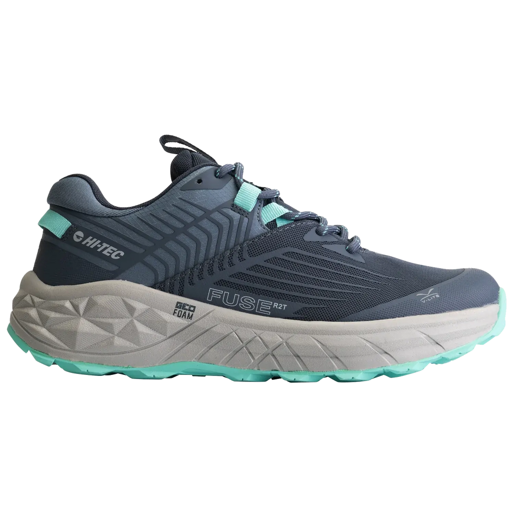 Hi-Tec Womens Geo Fuse Low WP Hiking Shoes (HOWGF3) Grisaille/Pool Blue