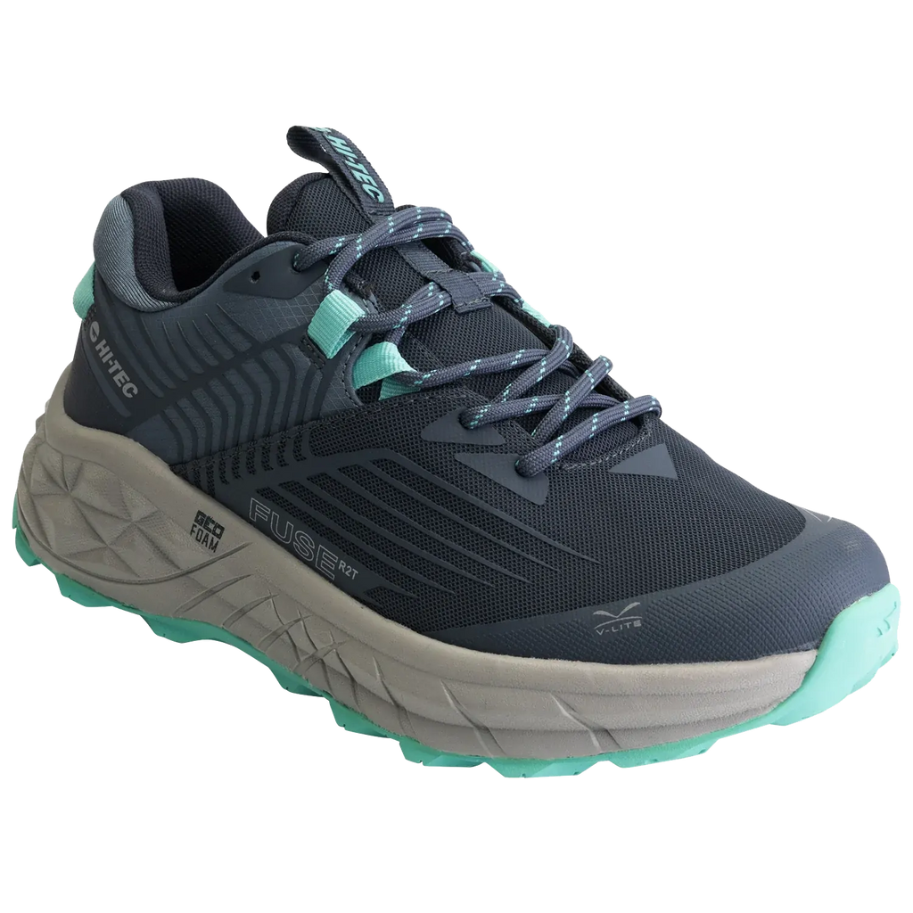 Hi-Tec Womens Geo Fuse Low WP Hiking Shoes (HOWGF3) Grisaille/Pool Blue