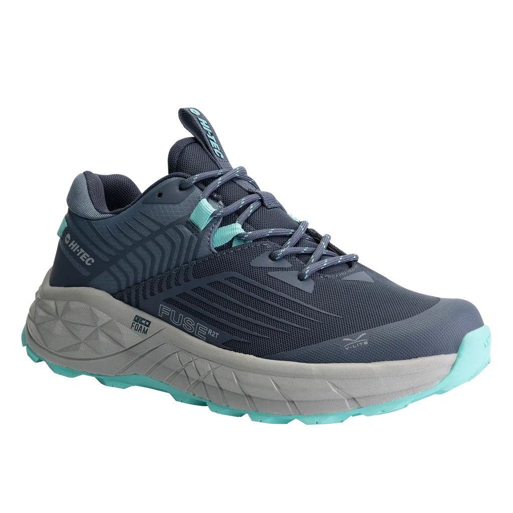 Hi-Tec Womens Geo Fuse Low WP Hiking Shoes (HOWGF3) Grisaille/Pool Blue