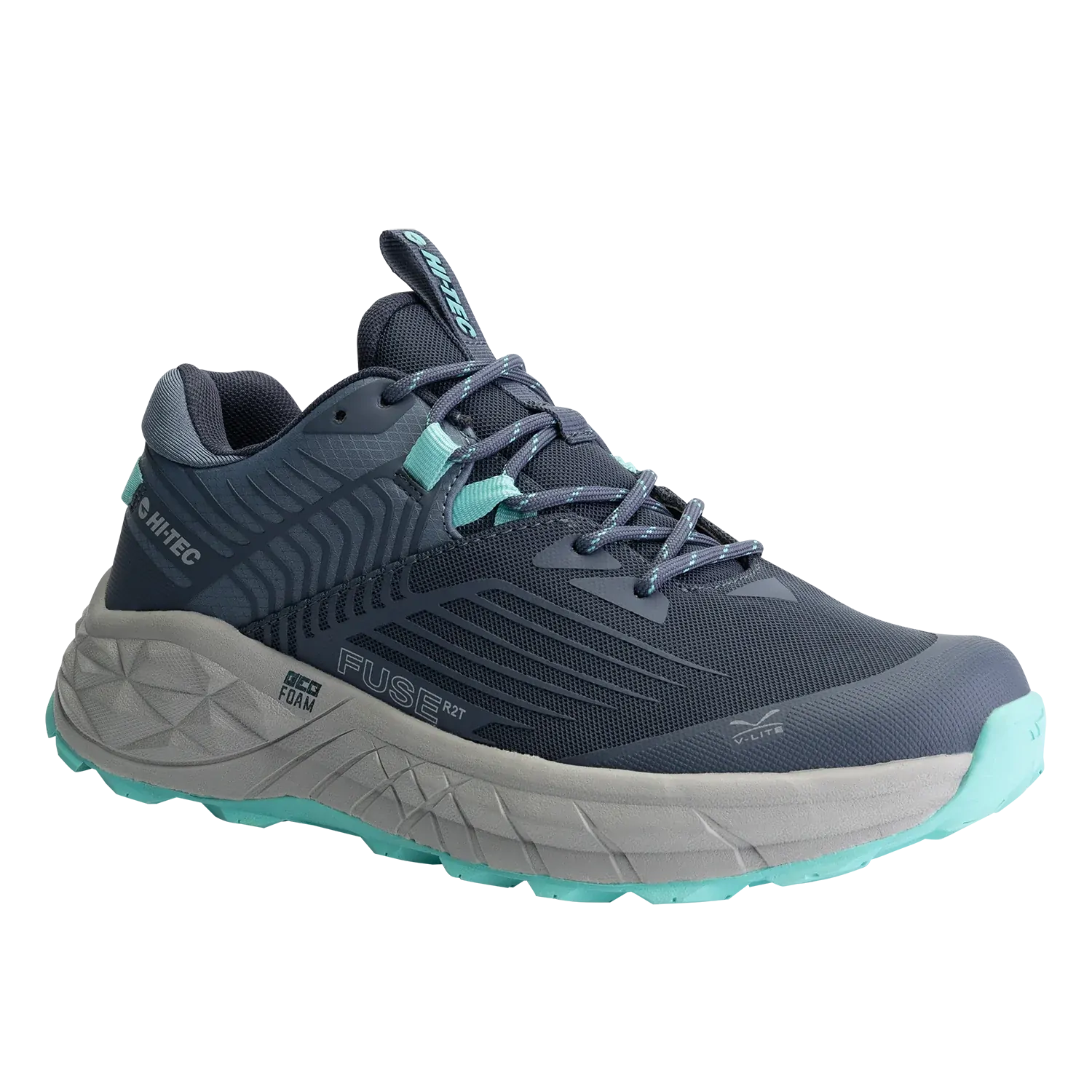 Hi-Tec Womens Geo Fuse Low WP Hiking Shoes (HOWGF3) Grisaille/Pool Blue
