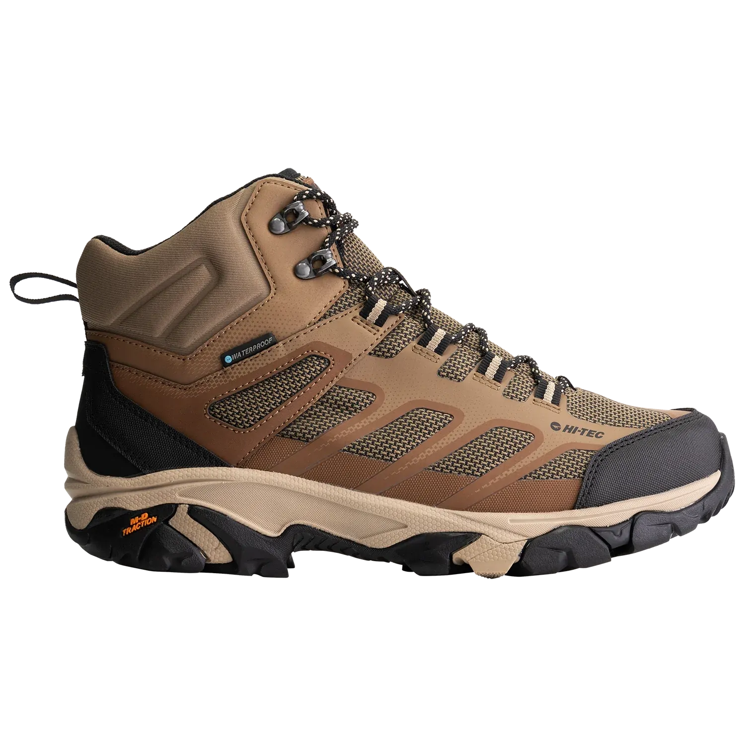 Hi-Tec Mens Ravus 2.0 Mid WP Hiking Boots (HOM2R1) Toffee/Tannin