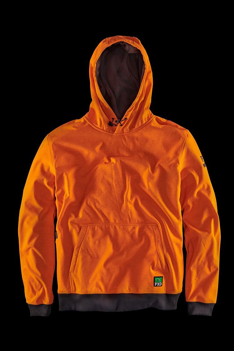 FXD Mens WF-1 Bonded Membrane Fleece Hi Vis Hoodie (FX01903500) Orange