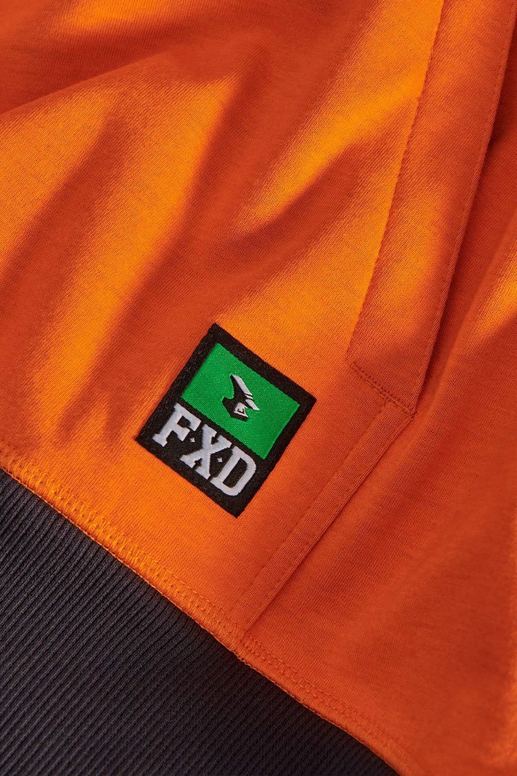 FXD Mens WF-1 Bonded Membrane Fleece Hi Vis Hoodie (FX01903500) Orange